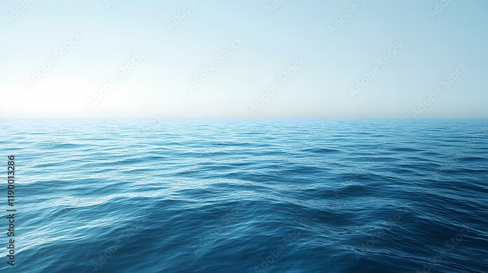 Obraz premium Soft ocean blue gradient background with smooth transition