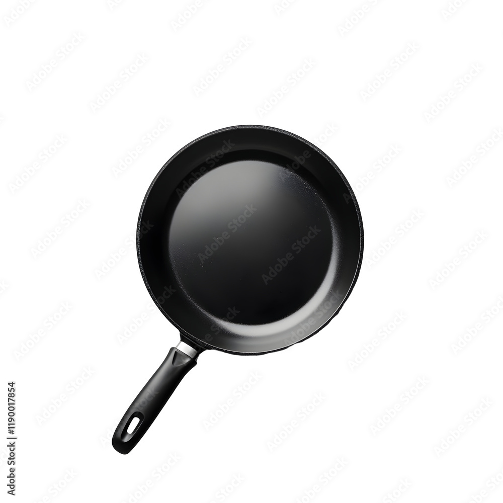 Black Frying Pan with Handle Isolated on a Transparent Background Black Frying Pan with Handle Isolated on a Transparent Background