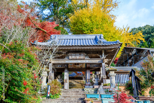 秋の富貴寺　大分県豊後高田市　Fukiji temple in autumn. Oita Pref, Bungoono City. photo