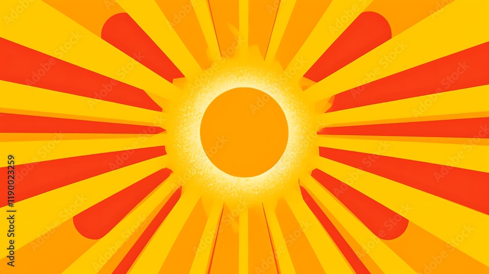 Abstract Sunburst Design in Vivid Orange and Yellow Hues Abstract Sunburst Design in Vivid Orange and Yellow Hues