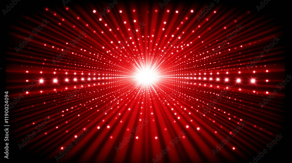 Naklejka premium Radiant red abstract background with starburst effect