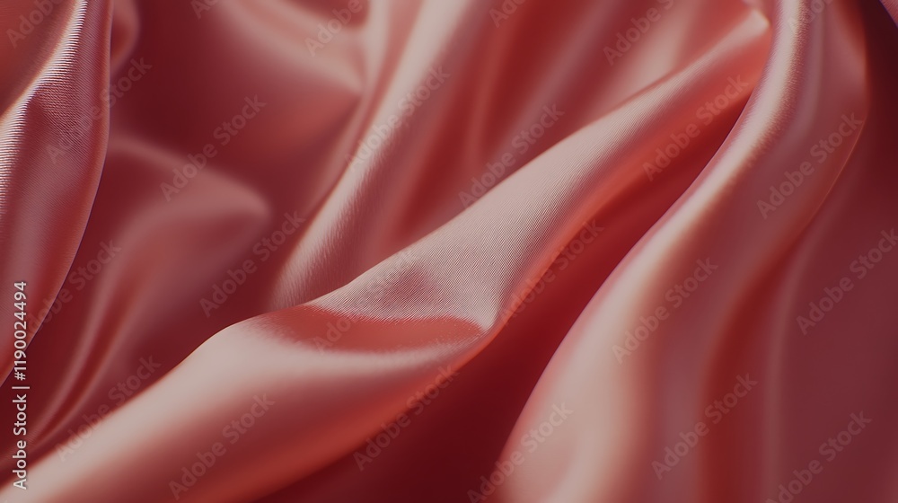 Obraz premium Abstract Draped Coral Silk Fabric Texture