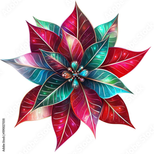 Vibrant floral artwork artistic display colorful leaves studio setting close-up view nature's beauty photo