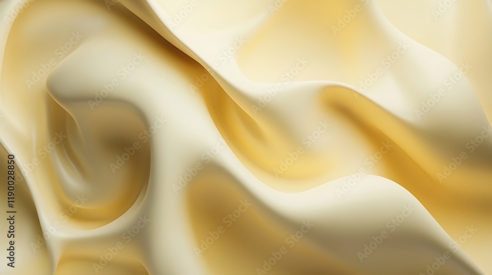 Fototapeta premium Abstract Creamy Yellow Swirling Texture Background