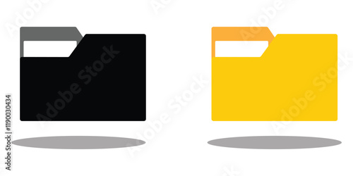 folder icons. Various folder symbols. Suitable for document management application design elements, computer file directories,  File folders icon set vector illustration eps 10.