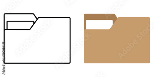 folder icons. Various folder symbols. Suitable for document management application design elements, computer file directories,  File folders icon set vector illustration eps 10.