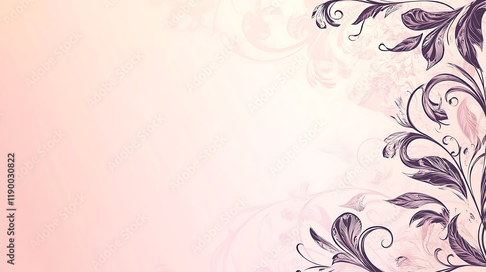 Elegant Pink Floral Design Background Illustration Elegant Pink Floral Design Background Illustration