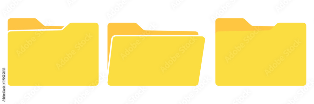 file folder with paper document inside vector icon. computer file folder icon set . file folder with paper document inside vector icon. computer file folder icon set .