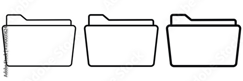 Folder icon set. Desktop  folder icons. Office document folder icons. computer file folder icons set. eps 10.
