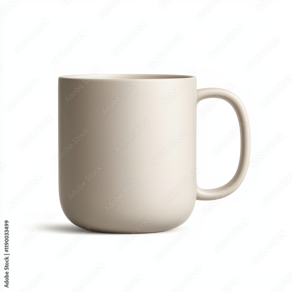 Modern ceramic coffee mug in neutral color, perfect for daily use Modern ceramic coffee mug in neutral color, perfect for daily use