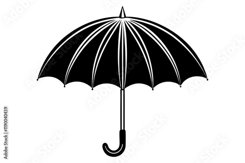  an umbrella icon silhouette vector