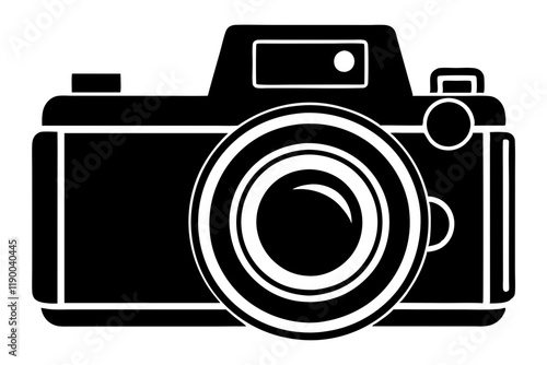  a camera icon vector silhouette illustration