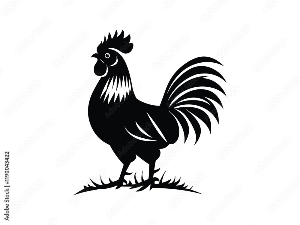 Rooster Silhouette Art for Creative Designs Rooster Silhouette Art for Creative Designs