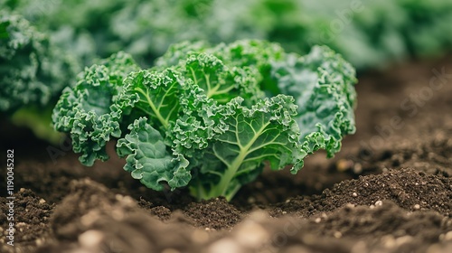 Wallpaper Mural Kale in Garden Close-Up Torontodigital.ca