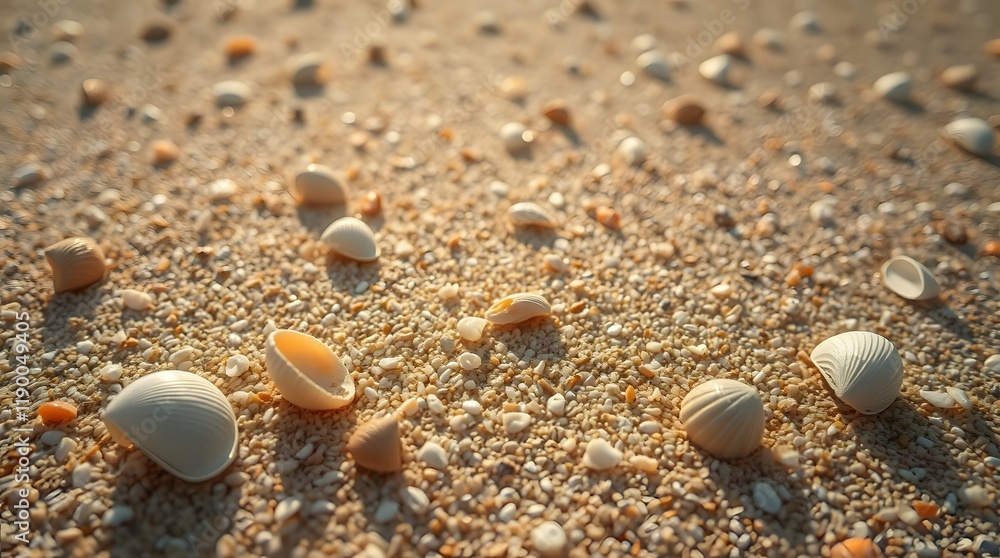 Earth-Tone Beach Sand with White Seashells Earth-Tone Beach Sand with White Seashells