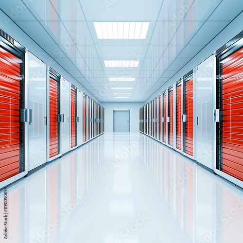 server room in a modern office, generated ai