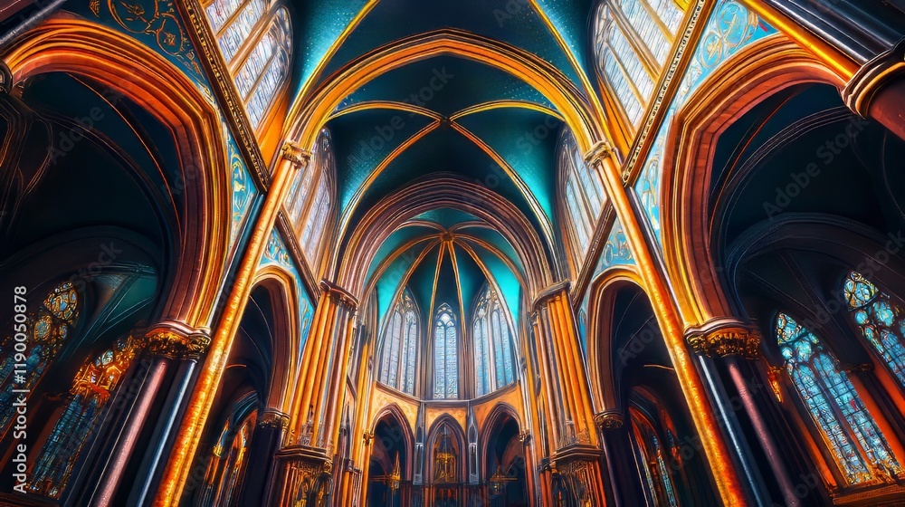 Fototapeta premium Ornate church interior architecture