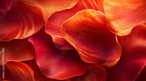 Vivid Red Rose Petals Close Up Displaying Texture