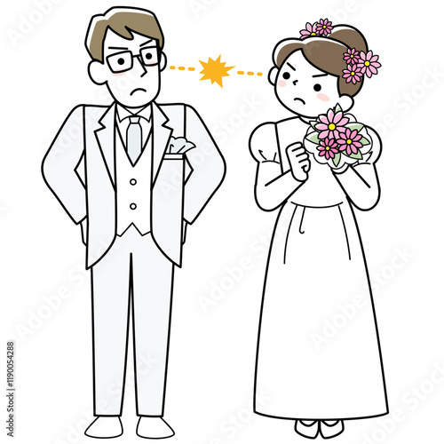 仲の悪い新郎新婦