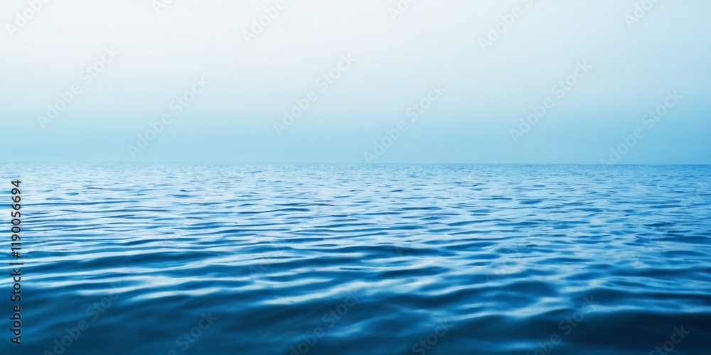 Tranquil Scene of Deep Blue Water with Ripple Patterns Under Light Blue Sky, Creating Peaceful Serenity on Horizon. Tranquil Scene of Deep Blue Water with Ripple Patterns Under Light Blue Sky, Creating Peaceful Serenity on Horizon.