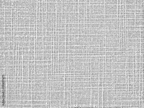 Crossed line background. Mottled canvas texture. Vector monochrome illustration