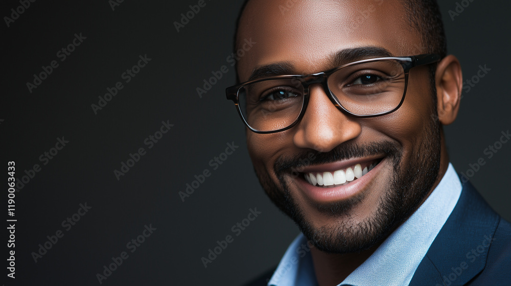 Professional portrait of a confident CEO smiling in business attire with a modern office background
Professional portrait of a confident CEO smiling in business attire with a modern office background