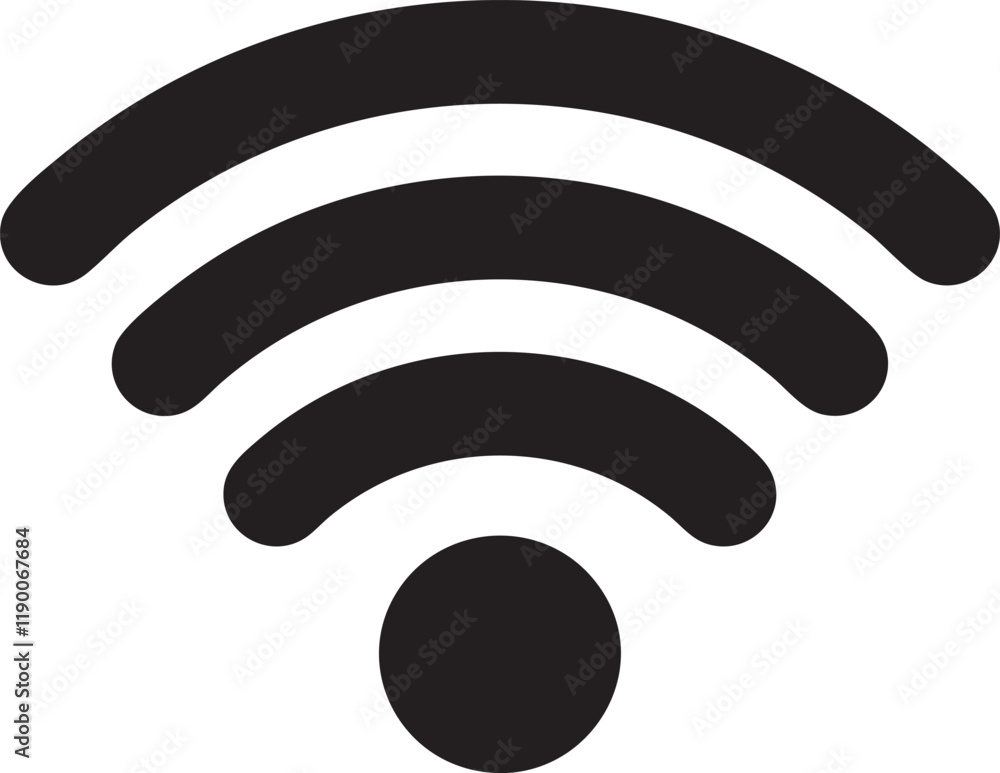 Wifi Wireless Internet Signal Flat Icon Wifi Wireless Internet Signal Flat Icon