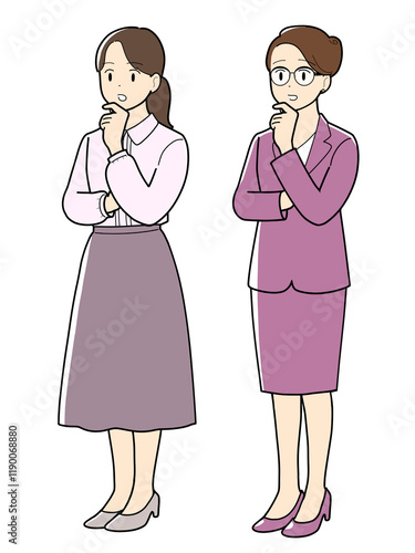考えている女性