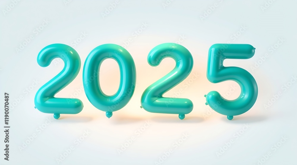 Number text 2025 celebration concept illustration Number text 2025 celebration concept illustration