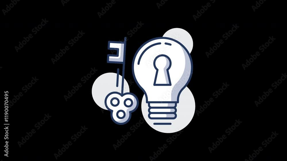 A conceptual illustration showing a light bulb and a key, representing ideas and access. A conceptual illustration showing a light bulb and a key, representing ideas and access.