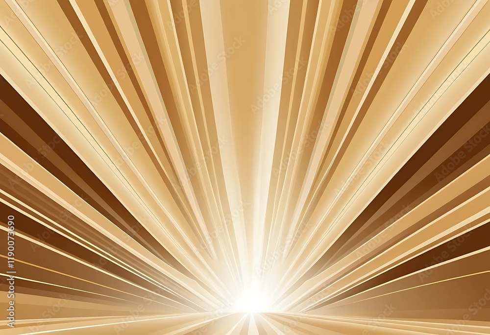 Obraz premium Abstract Golden Rays Converging Towards Light