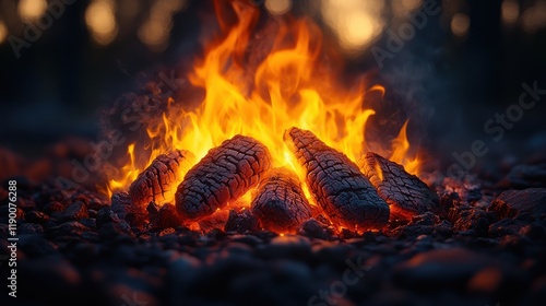 corporate branding guide for a bonfire themed website the warm tones of the fire are complementary colors emphasizing the beauty of the flames ink style swatche photo