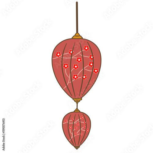 Red chinese lanterns photo