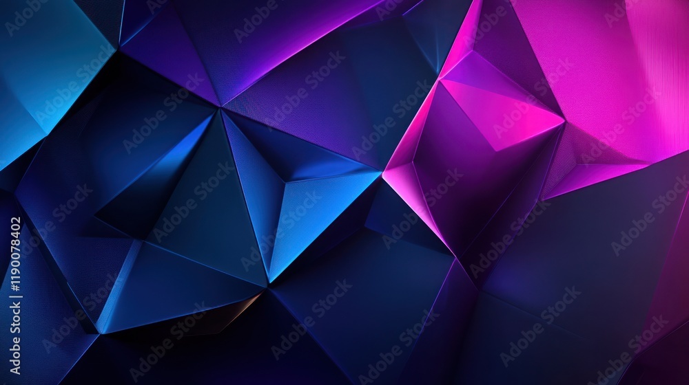 Fototapeta premium Abstract Geometric Pattern with Blue and Pink Colors