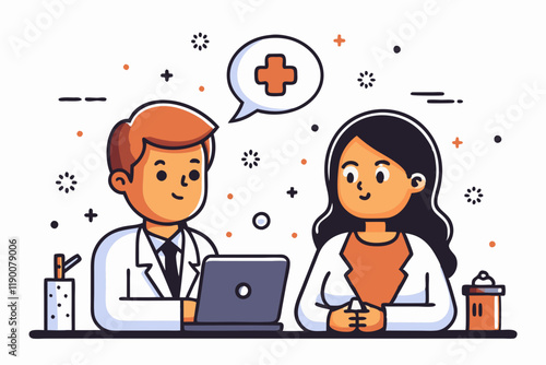 Professional Doctor with Compassionate Approach Consulting Patient in Modern Office