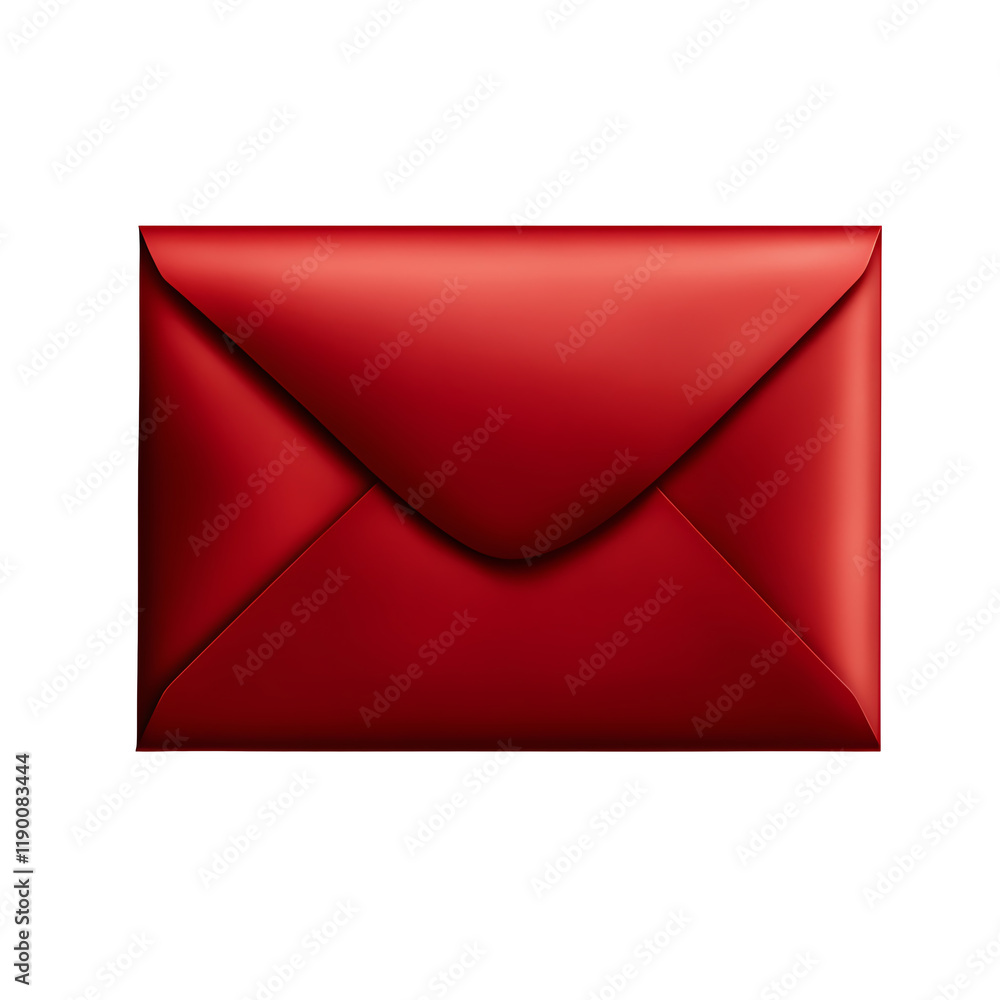 Red envelope, elegant design, isolated on white background. Red envelope, elegant design, isolated on white background.