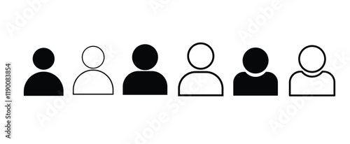 Profile icon. Avatar or user symbol Avatar account icon vector. Default social media profile photo symbol. Vector user icon.