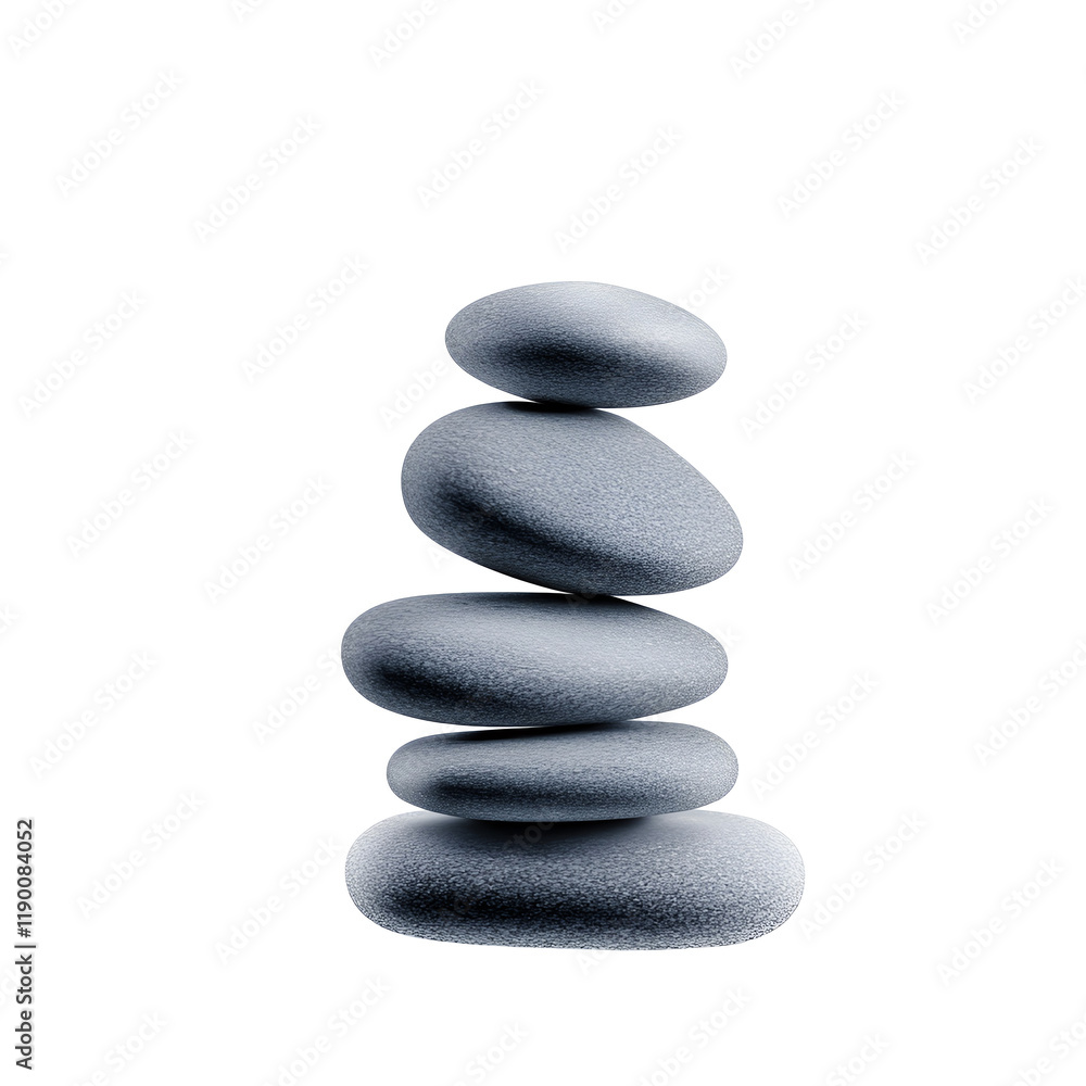 Stacked grey stones symbolizing balance and harmony on white isolated background. Stacked grey stones symbolizing balance and harmony on white isolated background.