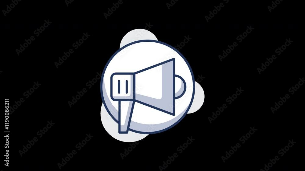A simple illustration of a megaphone symbolizing communication, set against a minimalist background. A simple illustration of a megaphone symbolizing communication, set against a minimalist background.