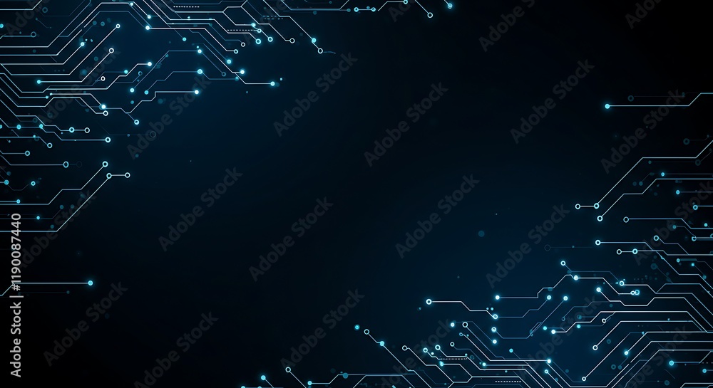 Obraz premium Digital technology and science background. 