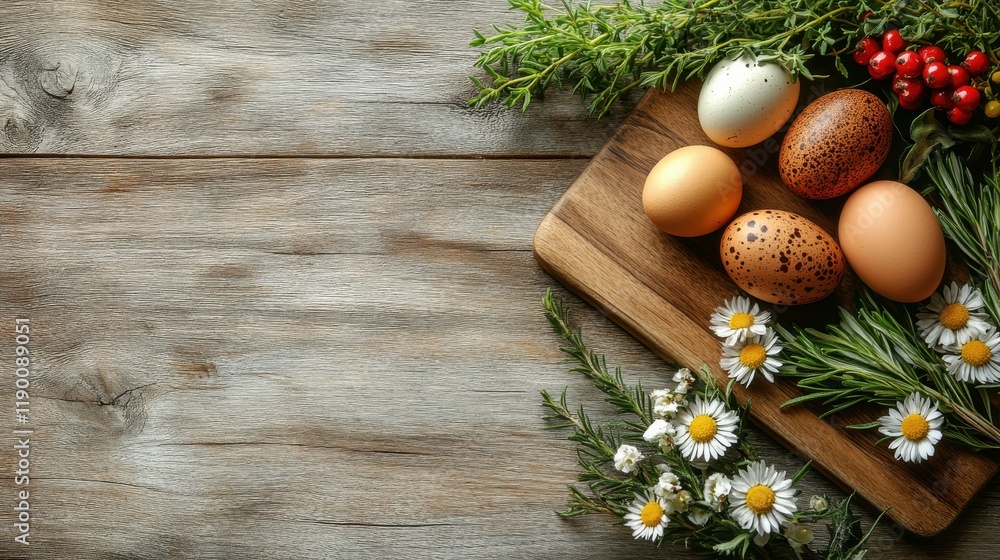 festive easter table setting with eggs and flowers on light wooden background flat lay space for tex festive easter table setting with eggs and flowers on light wooden background flat lay space for tex