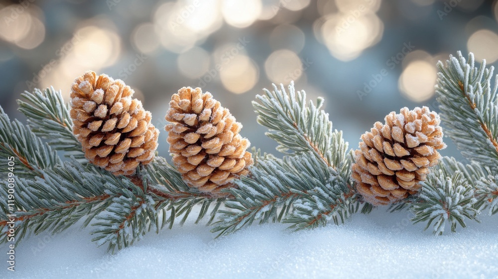 fir branches in the snow winter background selective focus fir branches in the snow winter background selective focus