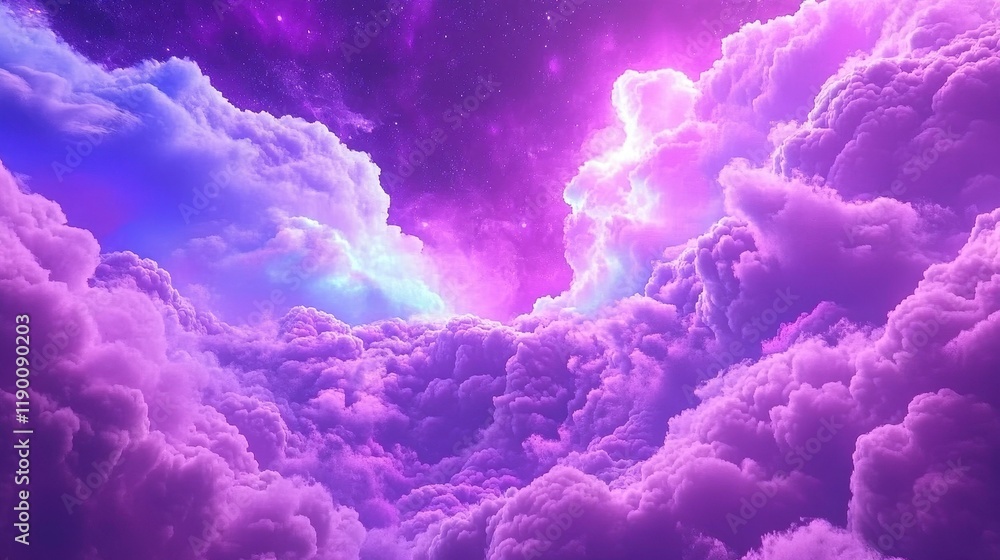 Purple Celestial Dreamscape: A Fantasy Cloudscape above the Stars Purple Celestial Dreamscape: A Fantasy Cloudscape above the Stars