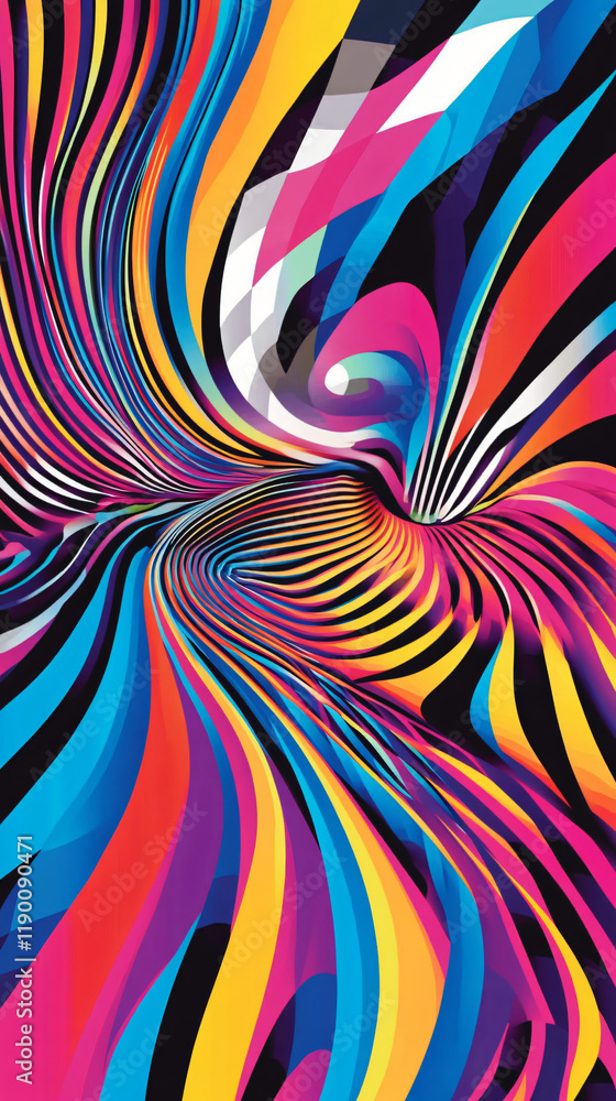 AI-driven optical illusion patterns that create a sense of depth and movement through repeating, vibrant, and colorful designs. AI-driven optical illusion patterns that create a sense of depth and movement through repeating, vibrant, and colorful designs.