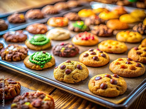 Wallpaper Mural Yummy bakery's tilt-shift miniature cookiesâ€”four delightful flavors, perfectly photographed. Torontodigital.ca