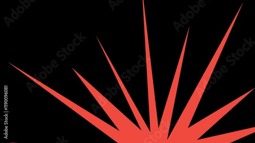 An abstract burst shape motion graphic background design.