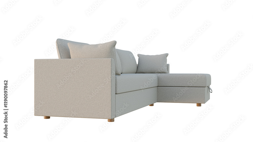 Modern sofa 3D render isolated on transparent background, PNG, Furniture for the modern interior Modern sofa 3D render isolated on transparent background, PNG, Furniture for the modern interior