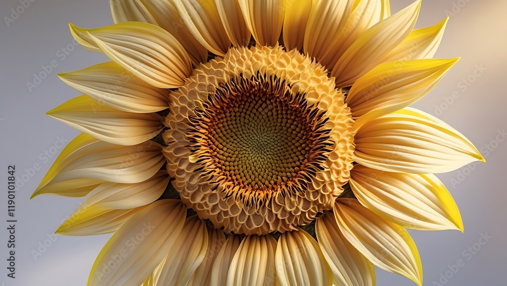 Fototapeta premium A Close Up View Of A Beautiful Sunflower