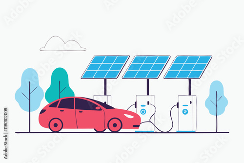 Electric Vehicles Charging Station Powered by Solar