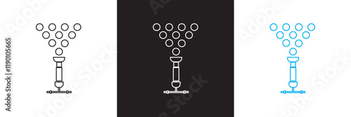 Water sprinkle icon, Vector illustration. isolated on white and black background EPS 10